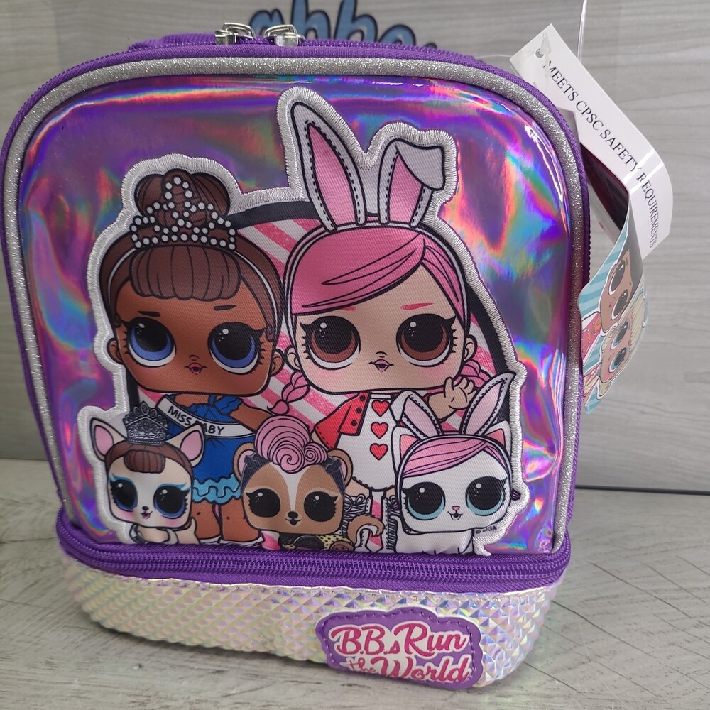 LOL Surprise Run the World Girls Insulated Lunch Bag Dual Compartment NEW